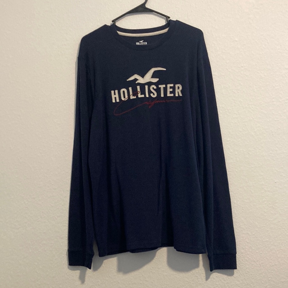 Hollister Navy Long Sleeve Shirt